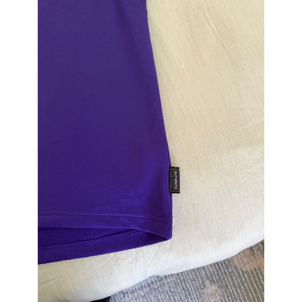 Nike Team LSU Tigers Mock Neck Shirt XL Purple Gold Vintage Dri-Fit Jersey Top - Picture 2 of 7